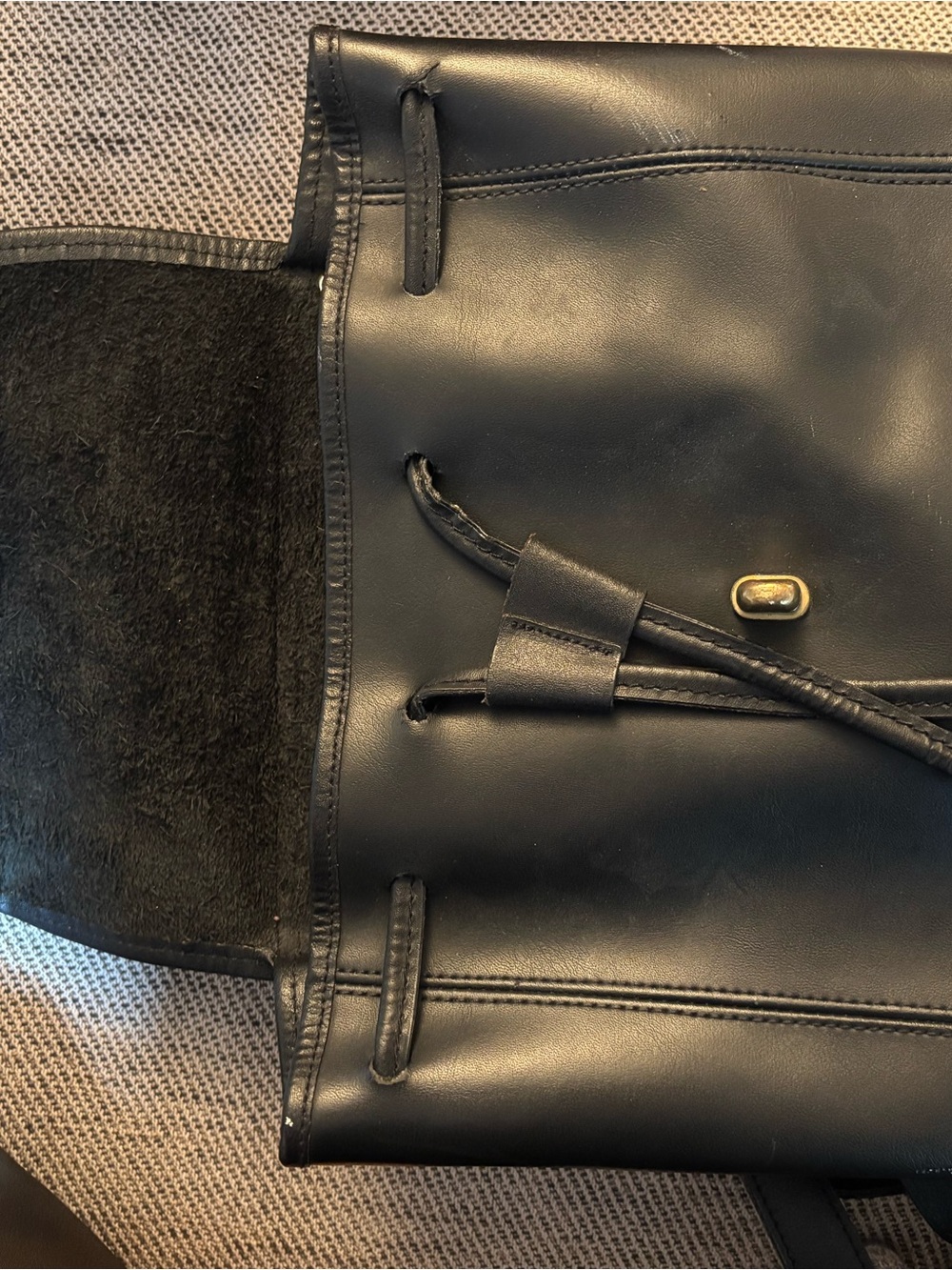 COACH Black Leather Backpack - Picture 7 of 10